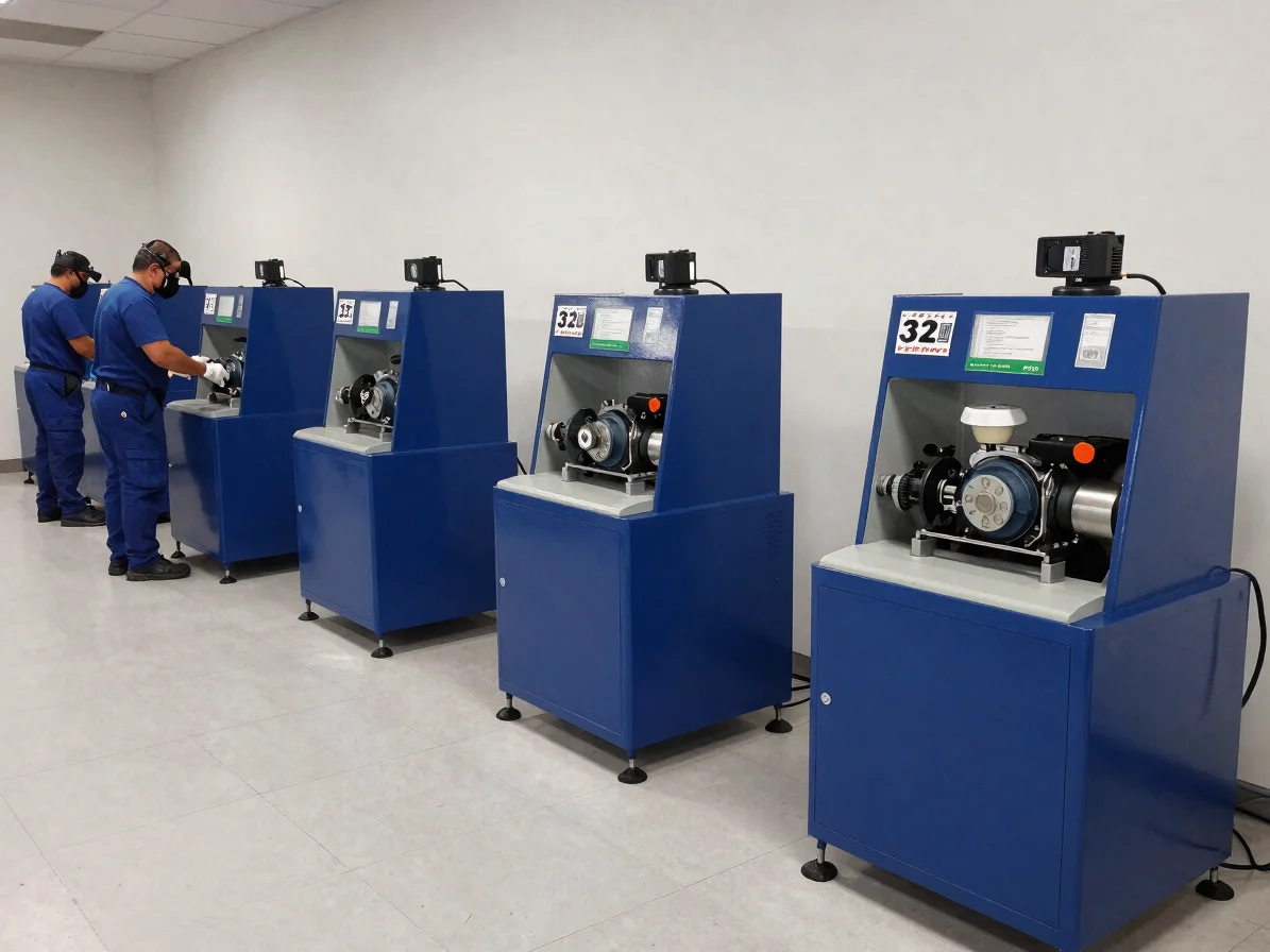 Técnico realizando mantenimiento a un equipo de bombeo, usando he